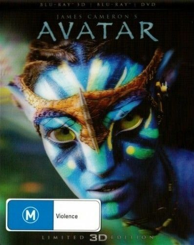 Avatar with Limited Edition Blu-ray 3D + Blu-ray + DVD RB New