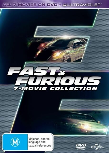 Fast and Furious Complete 1 2 3 4 5 6 7 DVD Box Set R4 The fast & The Furious