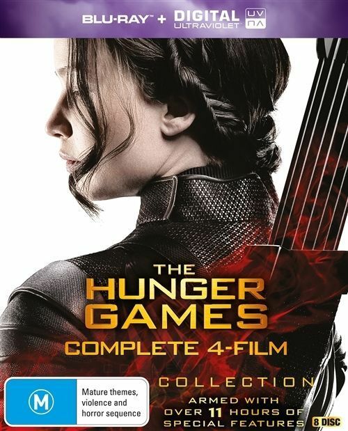 Hunger Games Complete Collection blu ray Box Set Catching Fire Mockingjay RB New