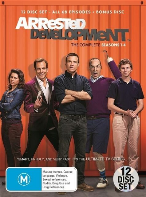 Arrested Development : Season 1, 2, 3 & 4 DVD Box Set 2014, 12-Disc Set