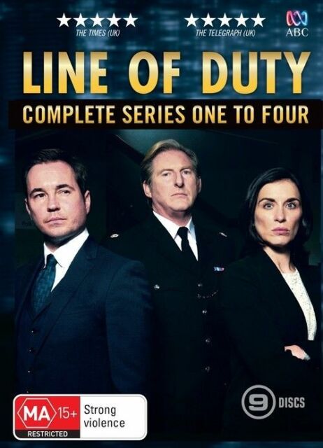 Line Of Duty : Season 1, 2, 3 & 4 DVD Box Set 2017, 9-Disc Set R4