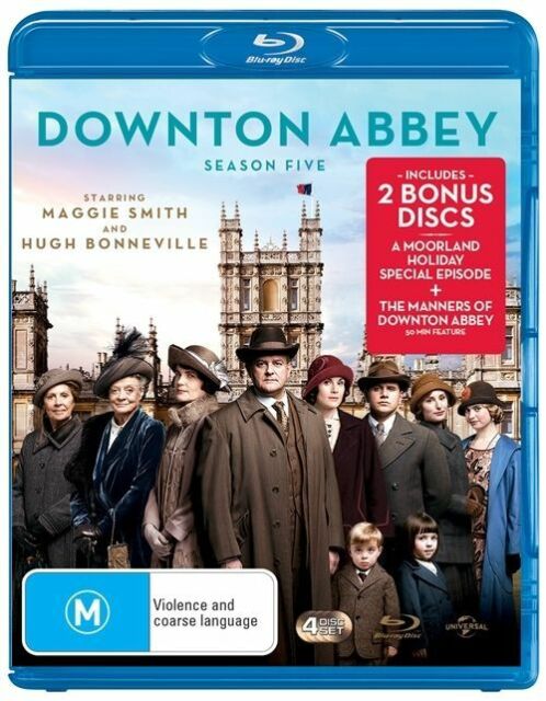 DOWNTON ABBEY DOWNTOWN ABBEY SEASON SERIES 5 + A Moorland Holiday Blu Ray RB new