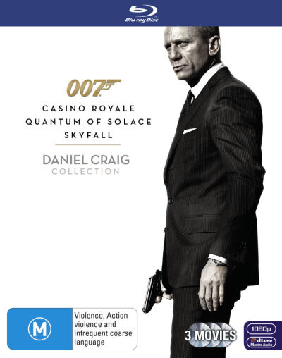 James Bond 007 Daniel Craig Blu Ray RB: Casino Royale/Quantum of Solace/Skyfall
