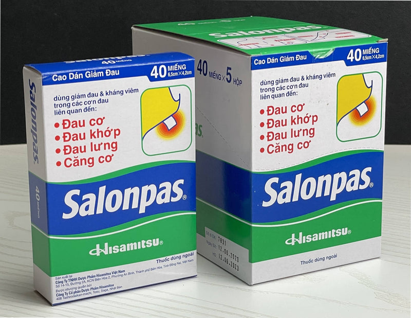 Salonpas Patch Hisamitsu Pain Relieving - Made in Vietnam 200 Patches